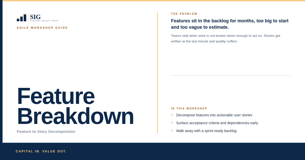 SIG Feature Breakdown Workshop Guide