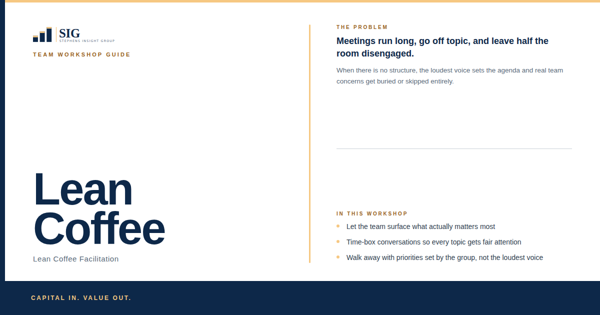 SIG Lean Coffee Team Workshop Guide