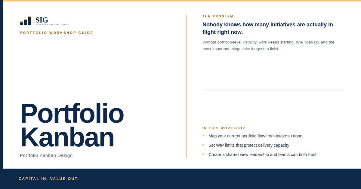 SIG Portfolio Kanban Workshop Guide